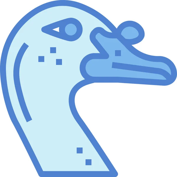 Animal Pato Granja Icono — Vector de stock