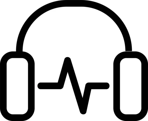Icono Música Contorno Audio — Vector de stock