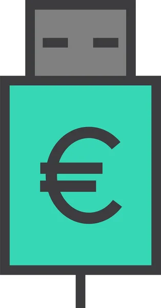 Bankrekening Kosten Pictogram Gevulde Outline Stijl — Stockvector