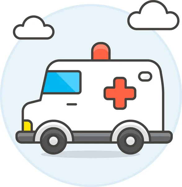 Ιατρικό Εικονίδιο Του Κόκκινου Οχήματος Στην Κατηγορία Νοσοκομείων Υγειονομικής Περίθαλψης — Διανυσματικό Αρχείο