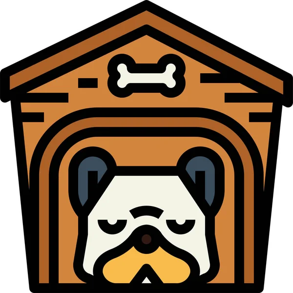 Dog House Pets Icon Pet Vet Category — Stock Vector