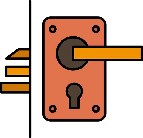 Türgriff Home Symbol Der Kategorie Werkzeugbau — Stockvektor