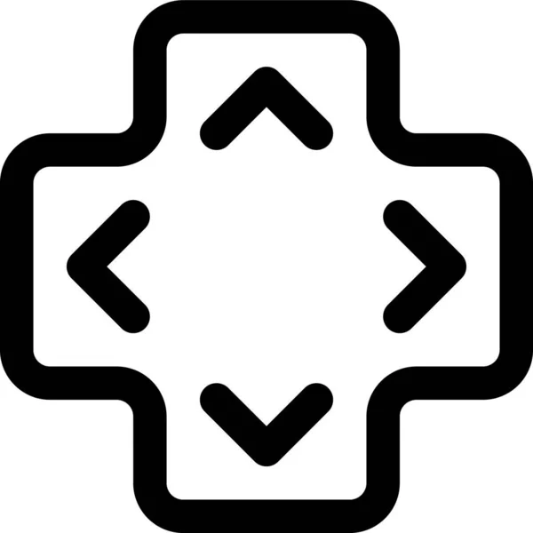 Ikona Směrového Tlačítka Stylu Osnovy — Stockový vektor