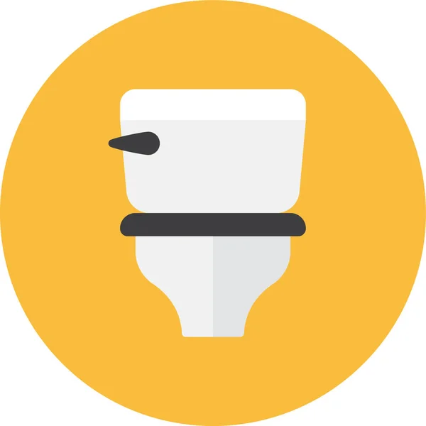 Toalete Nivelado Ícone Plano Estilo Plano — Vetor de Stock