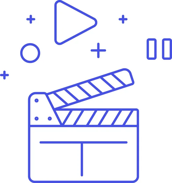 Clapperboard Filme Filme Fazendo Ícone Categoria Filme Vídeo — Vetor de Stock