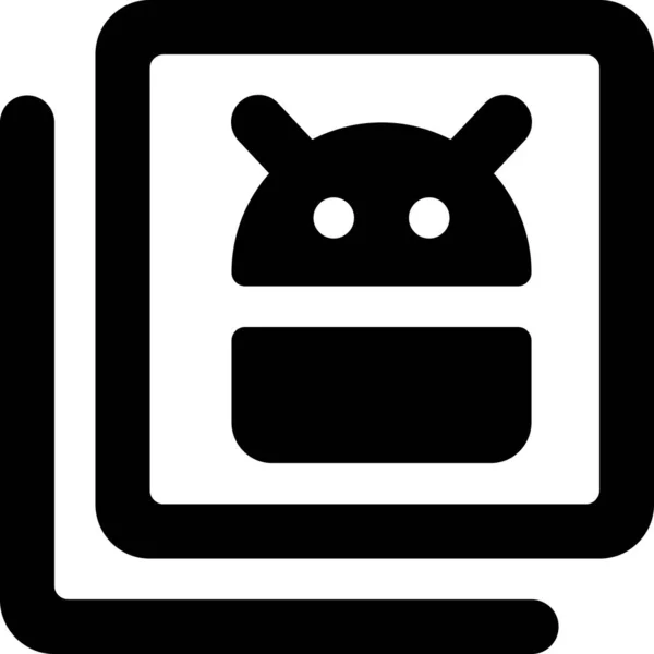 Paginar Icono Android Filtro Estilo Sólido — Archivo Imágenes Vectoriales