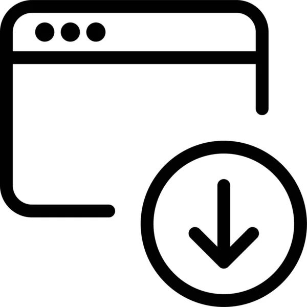 Icona Del Codice Freccia App Stile Contorno — Vettoriale Stock