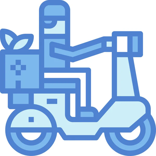 Auto Levering Motorfiets Pictogram — Stockvector