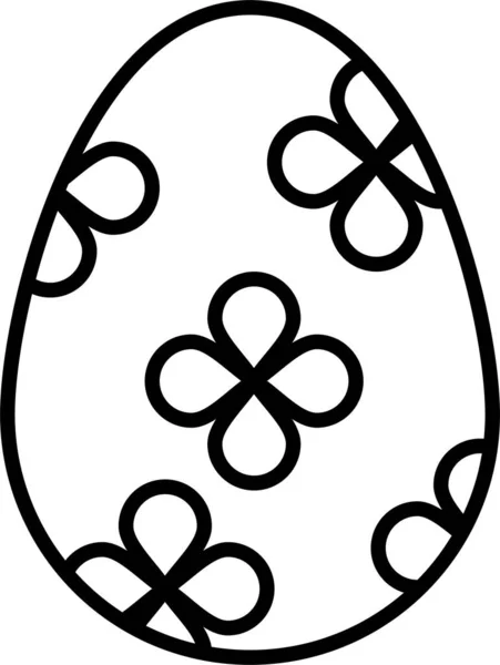 Икона Украшения Пасхального Яйца Стиле Наброска — стоковый вектор