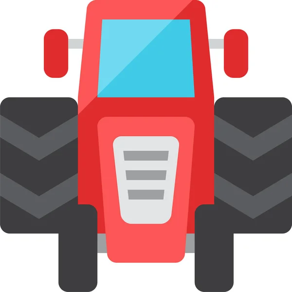 Tractor Flat Vehicles Modes Transportation Icon Flat Style — Stock Vector