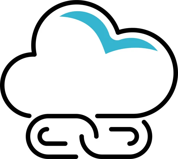 Icona Archiviazione Cloud Del Sito — Vettoriale Stock