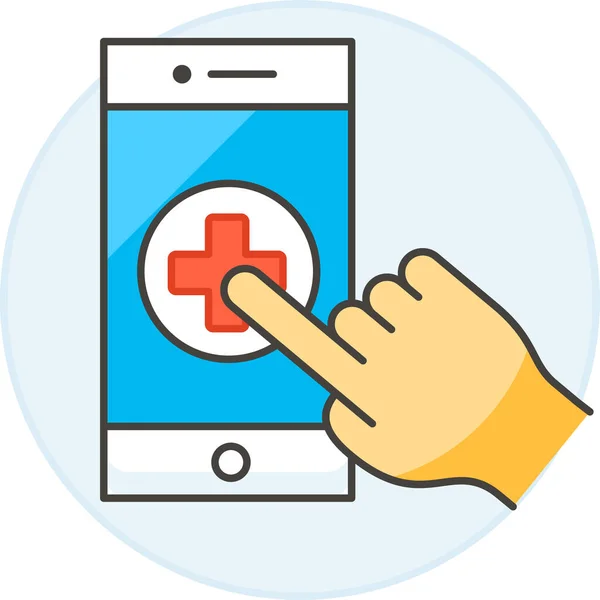 Ikon Klinik Pelantikan Aplikasi Dalam Kategori Layanan Kesehatan Rumah Sakit - Stok Vektor