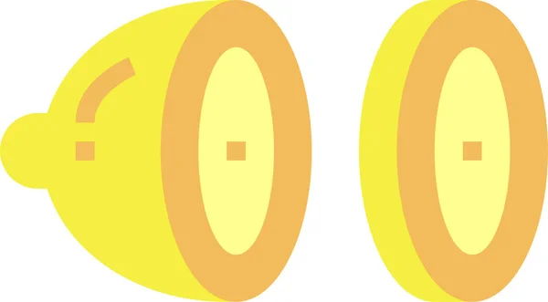 Citrus Diet Frukt Ikon Platt Stil — Stock vektor