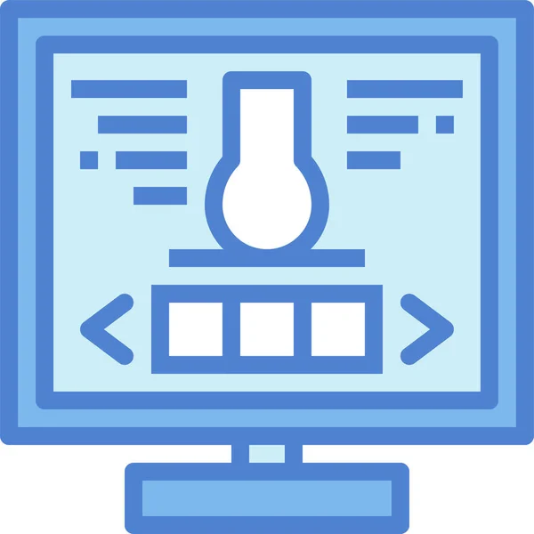 Icône Programmation Conception Informatique Dans Style Contour Rempli — Image vectorielle