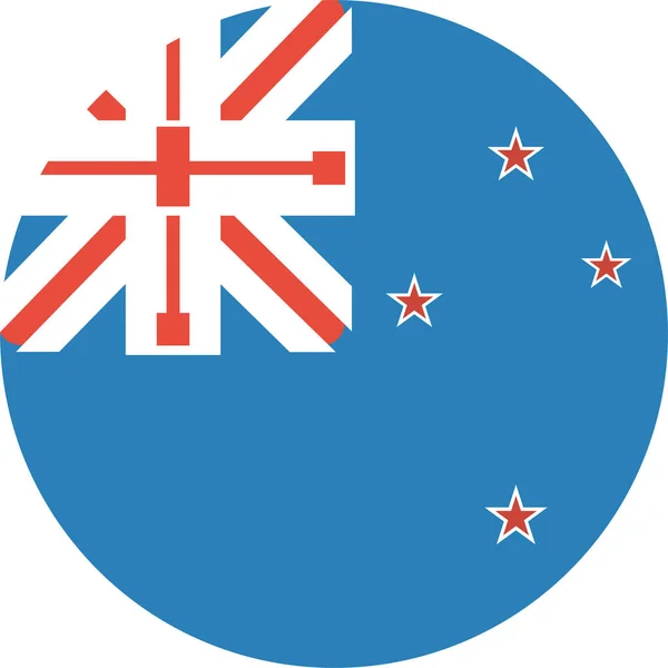 Zászló Ország Kiwis Ikon Lapos Stílusban — Stock Vector