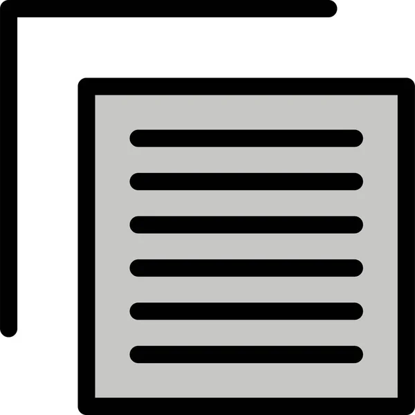 Dokument Datei Interface Symbol Stil Ausgefüllter Umrisse — Stockvektor