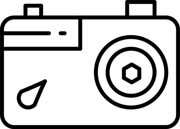 Camera Image Photo Icon Outline Style — Stock Vector