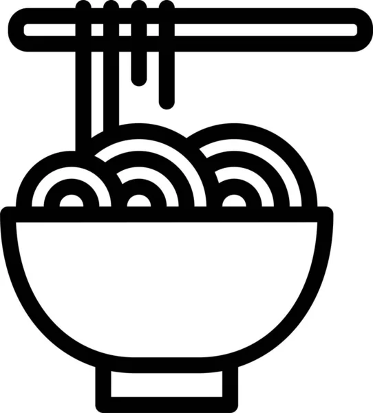 Китайская Лапша Икона Палочки Еды Китайско Новогодней Категории — стоковый вектор