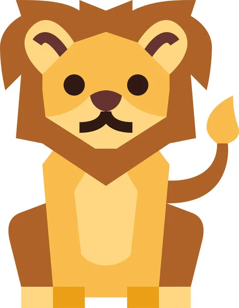 Animal Lion Icône Faune Dans Catégorie Des Animaux — Image vectorielle