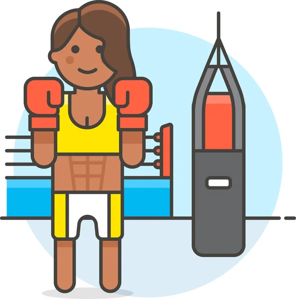 Arts Sac Boxer Icône Dans Catégorie Sport — Image vectorielle