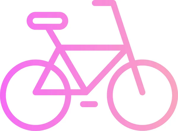Fahrrad Fahrrad Fahrrad Radfahren Ikone Glatten Stil — Stockvektor