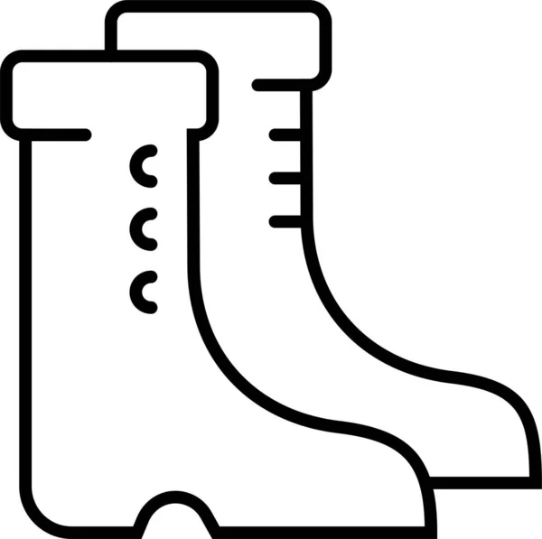 Footwear Shoe Wellingtons Icon — Stock Vector