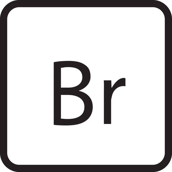 Adobe Bridge Icon Umriss Stil — Stockvektor