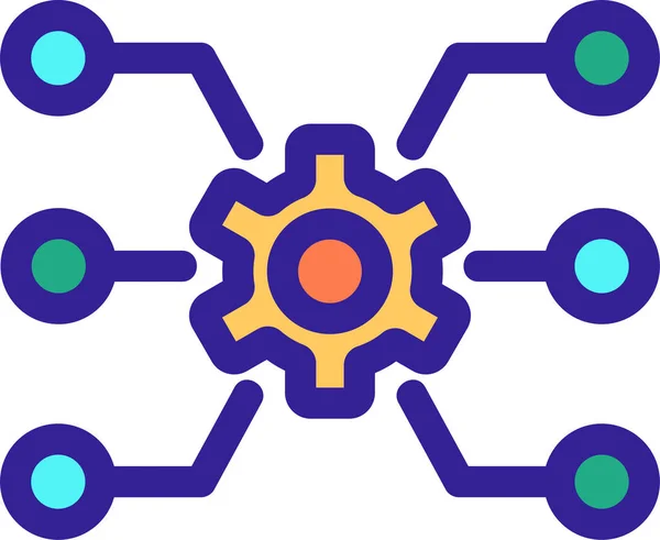 Analyser Icône Contour Concept — Image vectorielle