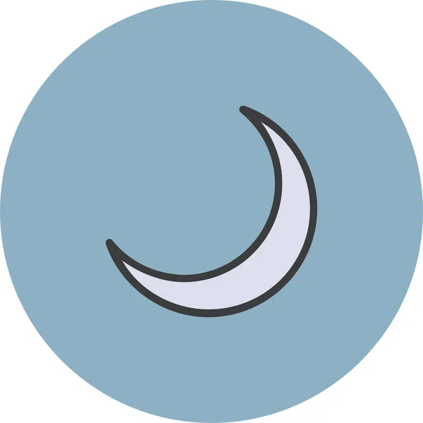 Crescent Islam Ramadan Icon Filled Outline Style — Stockový vektor