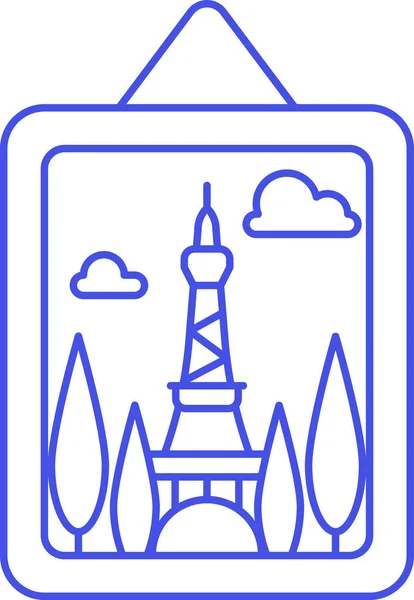 Ícone Quadro Eiffel Edição Categoria Fotografia —  Vetores de Stock