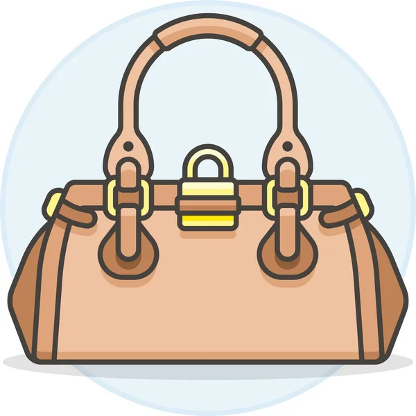 Accessoire Taschen Braunes Symbol Ausgefüllten Outline Stil — Stockvektor