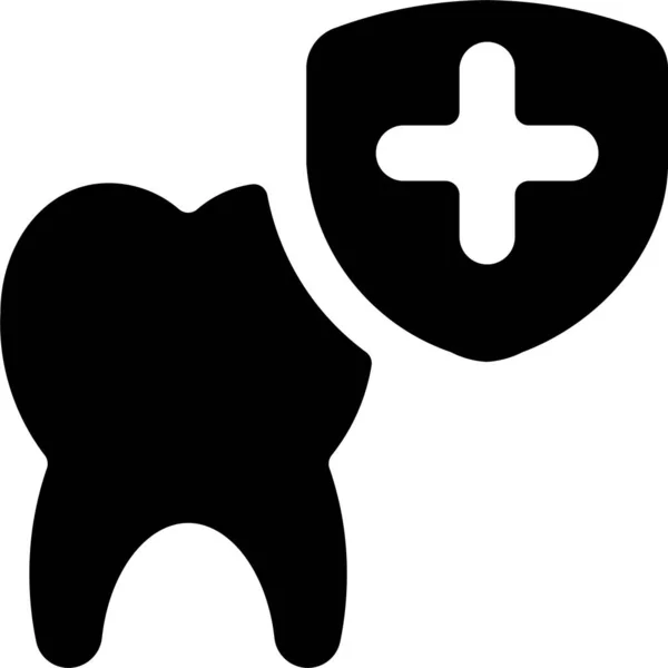 Belleza Dental Proteger Icono Estilo Sólido — Vector de stock