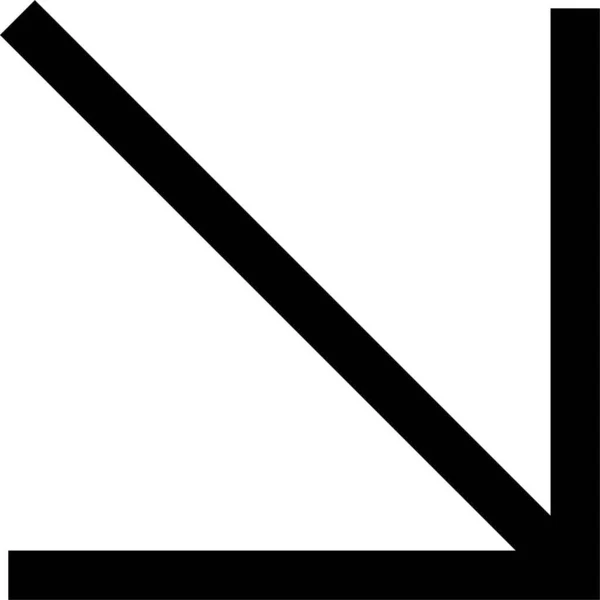 ソリッドスタイルの矢印線型ソリッドアイコン — ストックベクタ