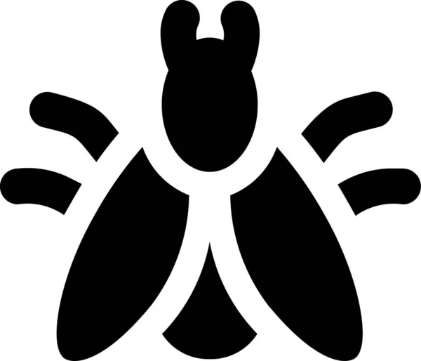 Mosca Insectos Voladores Icono Estilo Sólido — Vector de stock