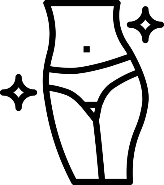 Body Bum Heup Pictogram — Stockvector