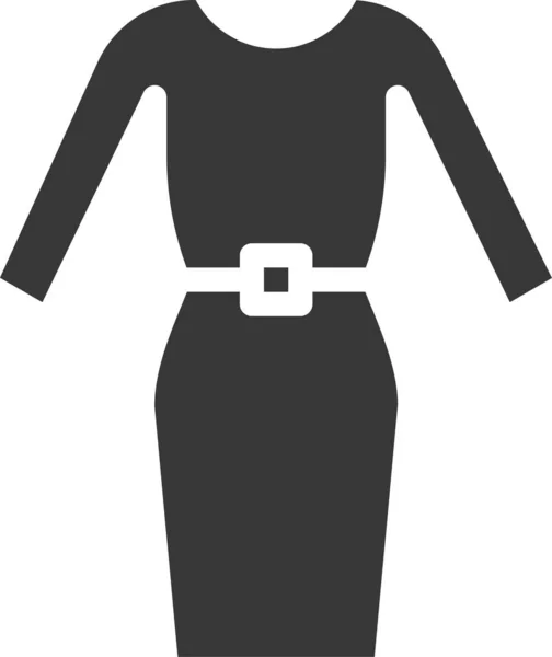 Vestido Ropa Icono Moda Estilo Sólido — Vector de stock