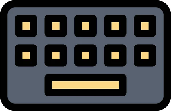 填充轮廓风格的板键键盘图标 — 图库矢量图片