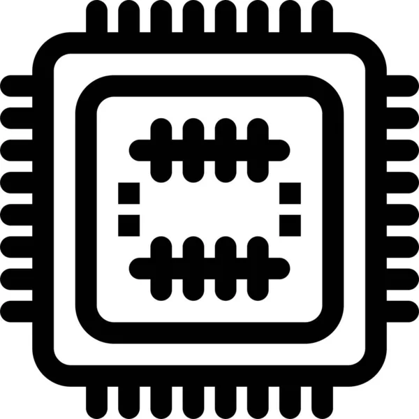 Піктограма Технології Cpu Стилі Контурів — стоковий вектор