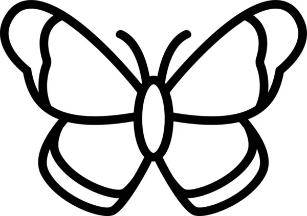 Иконка Контура Бабочки — стоковый вектор