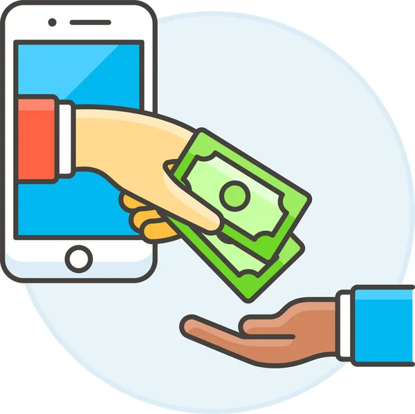 Money Hand Transfer Icon — Stock Vector