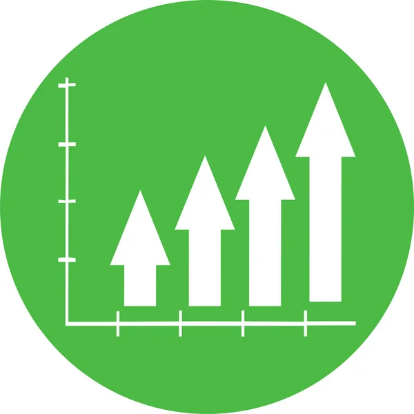 Иконка Диаграммы Твердом Стиле — стоковый вектор