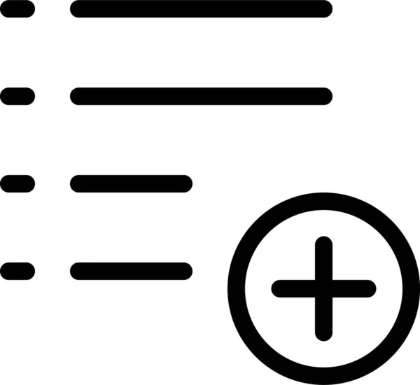 Додати Піктограму Списку Елементів Стилі Контурів — стоковий вектор