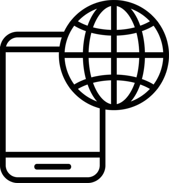 Icona Del Telefono Con Funzione Contorno Nella Categoria Mobile Devices — Vettoriale Stock
