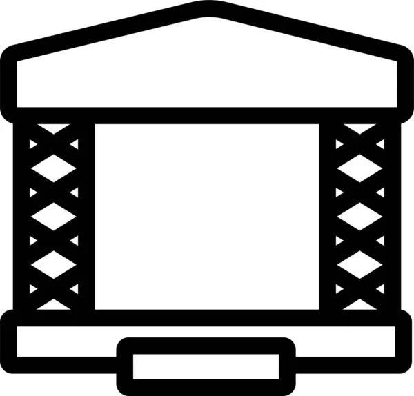 Ikona Obrysové Scény — Stockový vektor