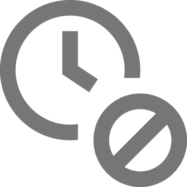 Bloquear Icono Del Reloj Tiempo Estilo Esquema — Vector de stock