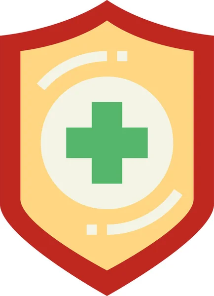 Ikona Bezpieczeństwa Obrony Kategorii Szpitale Opieka Zdrowotna — Wektor stockowy