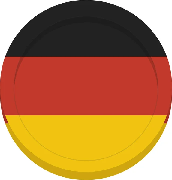 Bandera Germany Icono Del País Estilo Plano — Archivo Imágenes Vectoriales