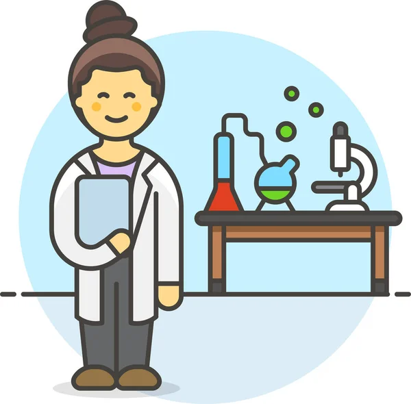 Laboratuvar Bilim Laboratuarı Simgesi — Stok Vektör