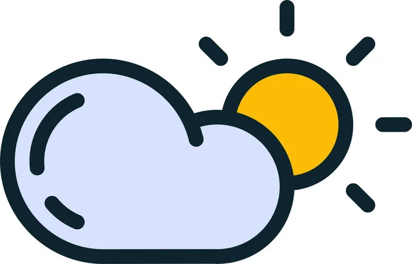 Felhő Felhős Előrejelzés Ikon Természet Kültéri Kaland Kategóriában — Stock Vector