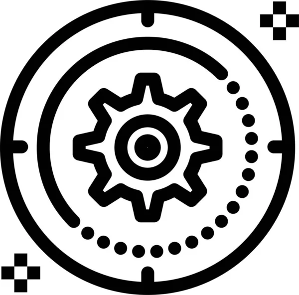 Cog Gear Setting Icon — Stock Vector